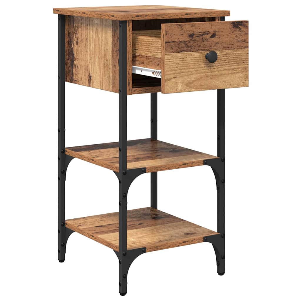Noćni ormar 2 pcs Smeđa 33.5 x 36 x 70 cm Konstrukcijsko drvo