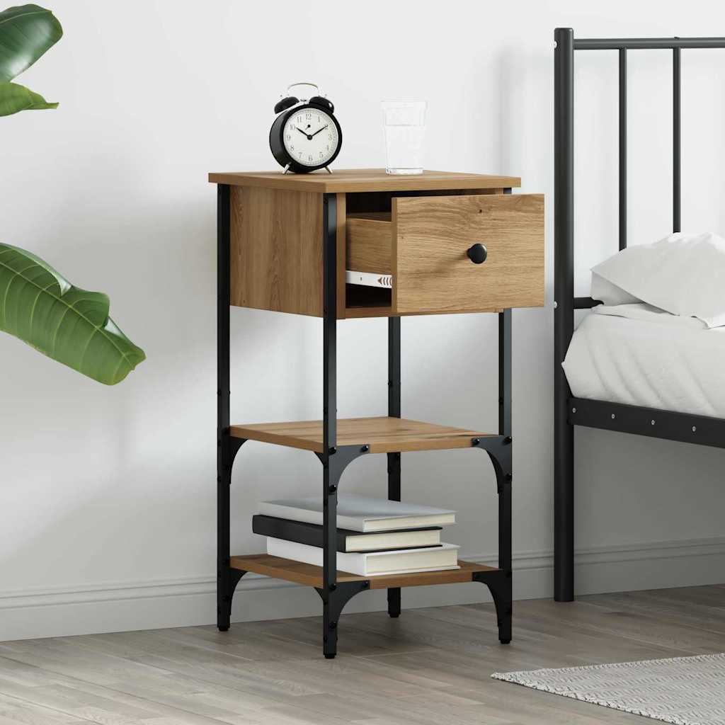 Noćni ormar 2 pcs Smeđa 33.5 x 36 x 70 cm Konstrukcijsko drvo