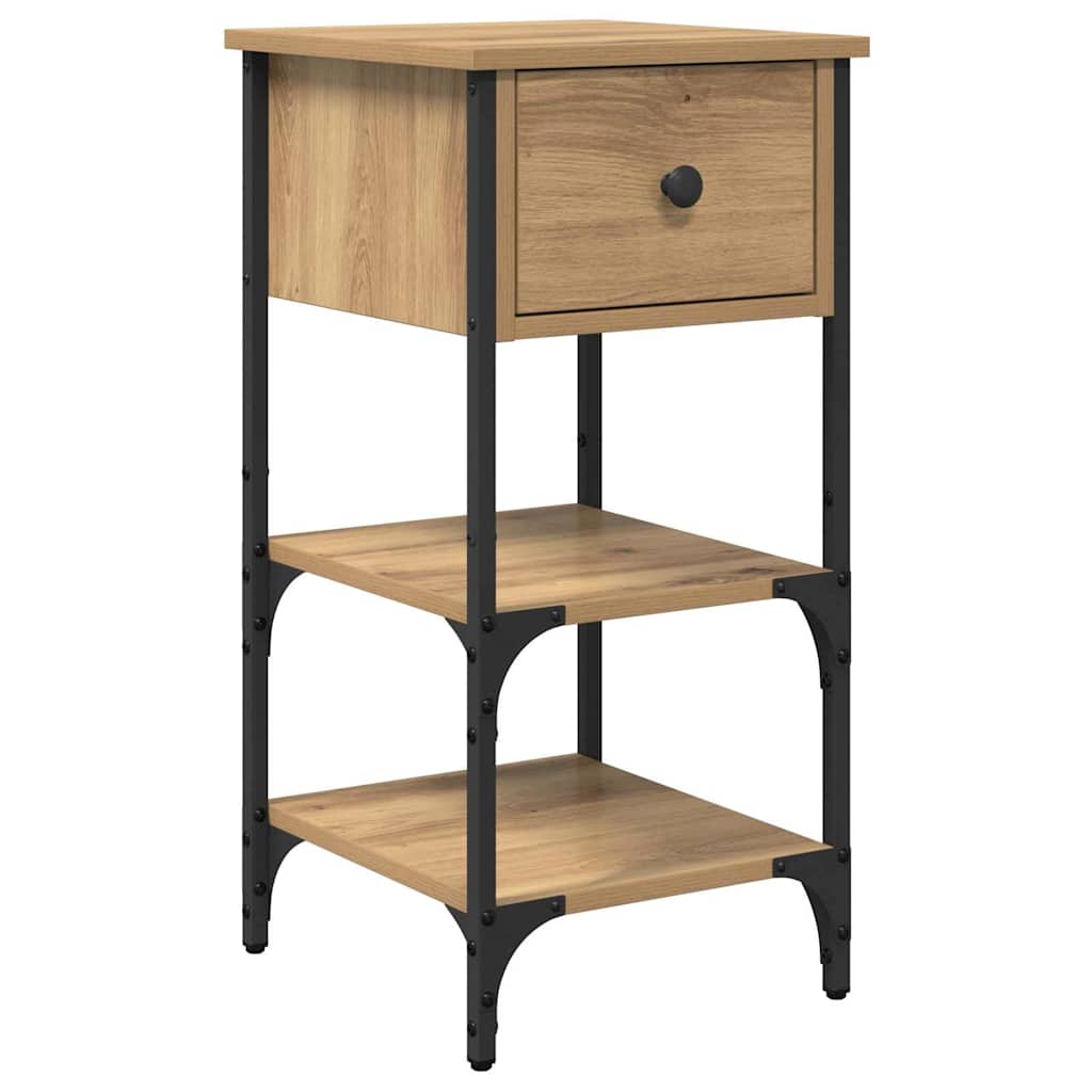 Noćni ormar 2 pcs Smeđa 33.5 x 36 x 70 cm Konstrukcijsko drvo