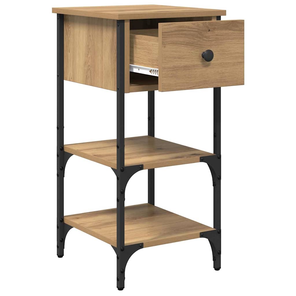 Noćni ormar 2 pcs Smeđa 33.5 x 36 x 70 cm Konstrukcijsko drvo