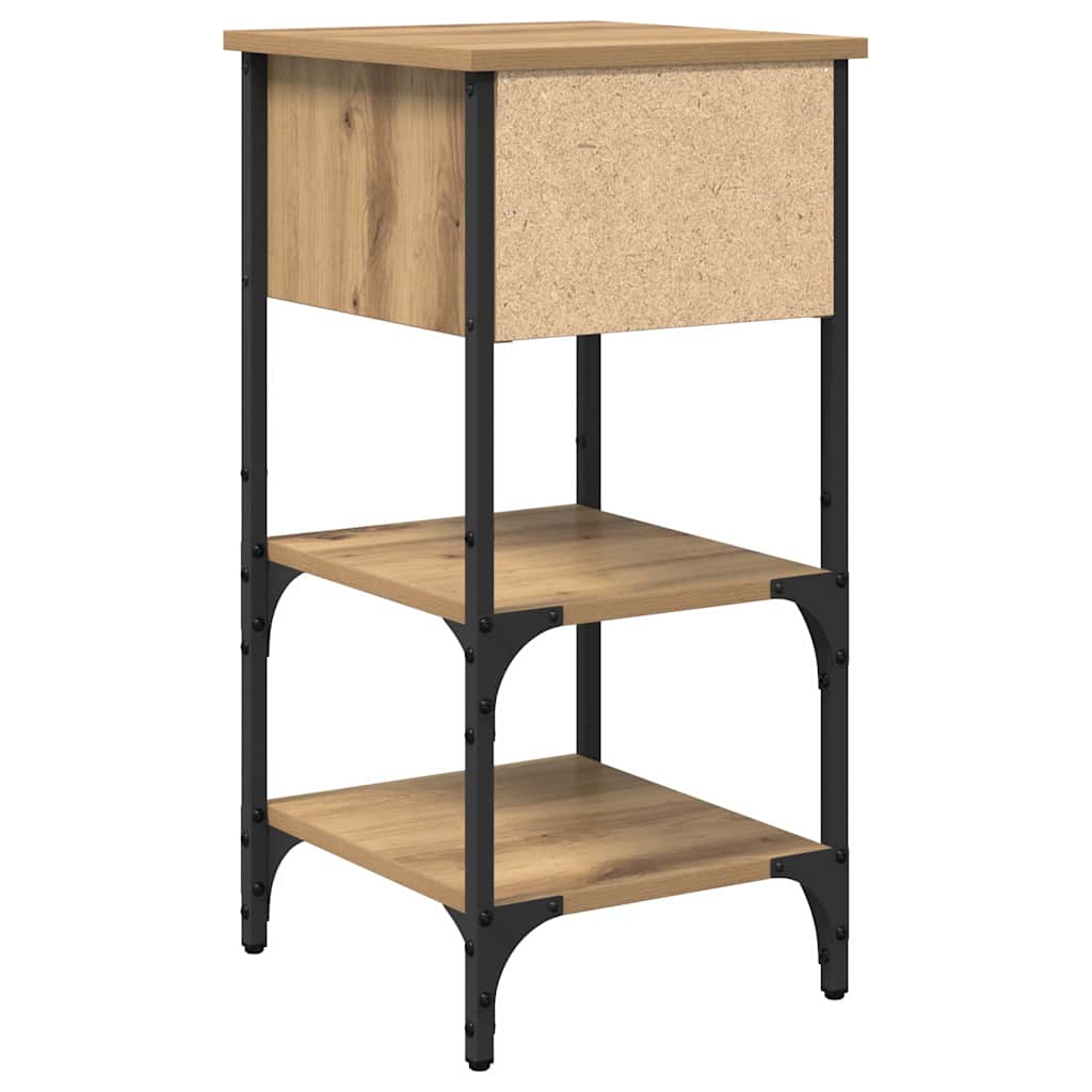 Noćni ormar 2 pcs Smeđa 33.5 x 36 x 70 cm Konstrukcijsko drvo