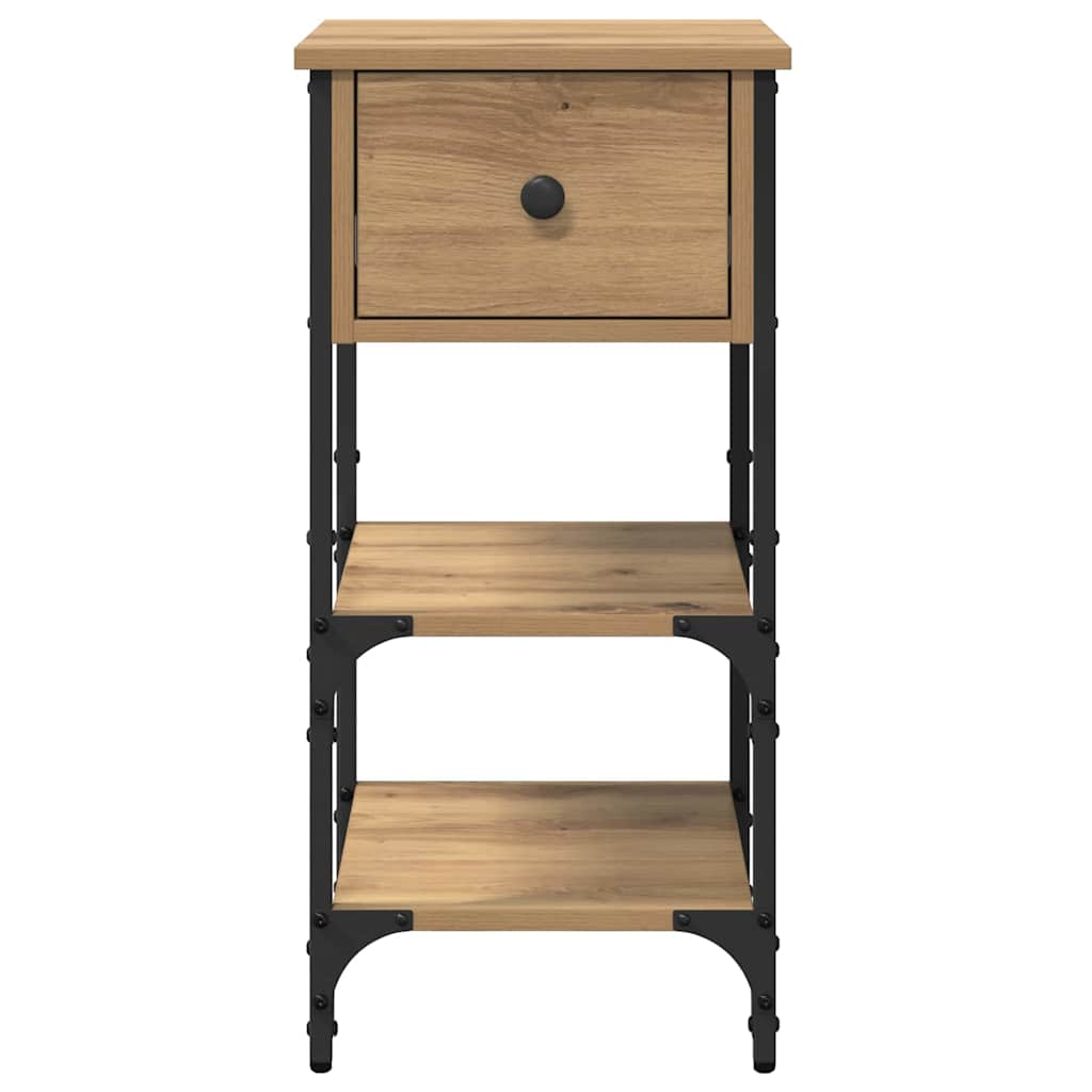 Noćni ormar 2 pcs Smeđa 33.5 x 36 x 70 cm Konstrukcijsko drvo