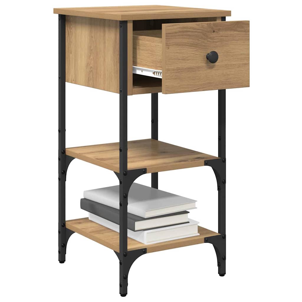 Noćni ormar 2 pcs Smeđa 33.5 x 36 x 70 cm Konstrukcijsko drvo