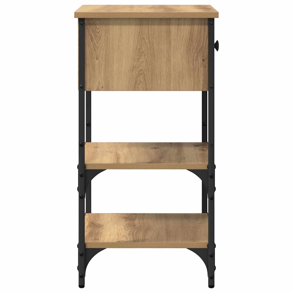 Noćni ormar 2 pcs Smeđa 33.5 x 36 x 70 cm Konstrukcijsko drvo