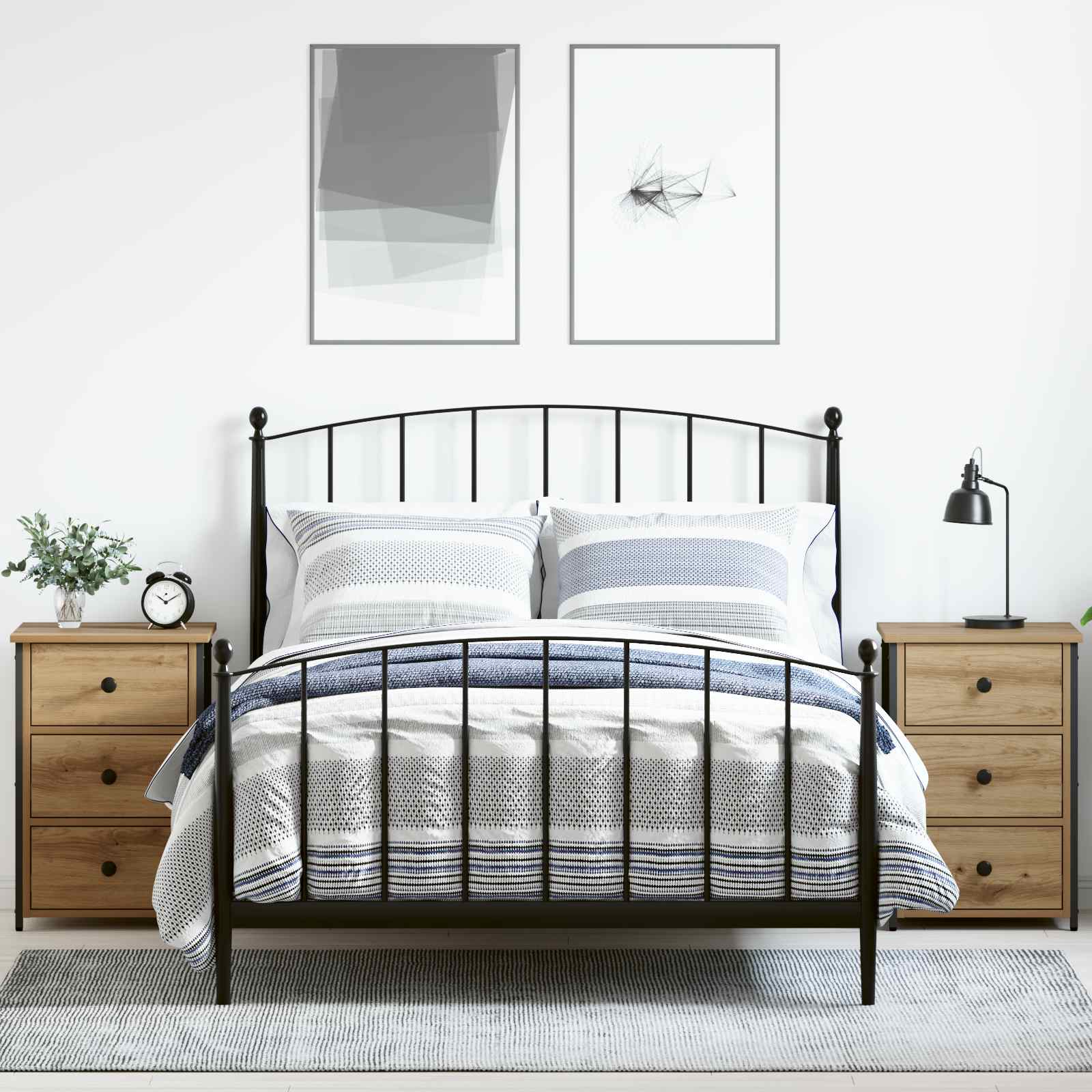Noćni ormar s ladicama 2 pcs Smeđa 40 x 36 x 60 cm