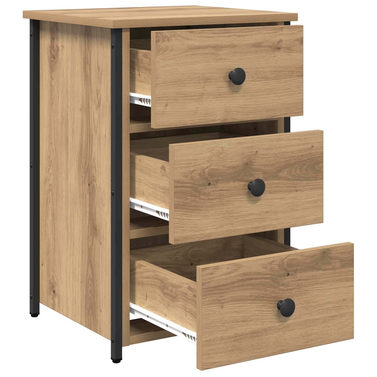 Noćni ormar s ladicama 2 pcs Smeđa 40 x 36 x 60 cm