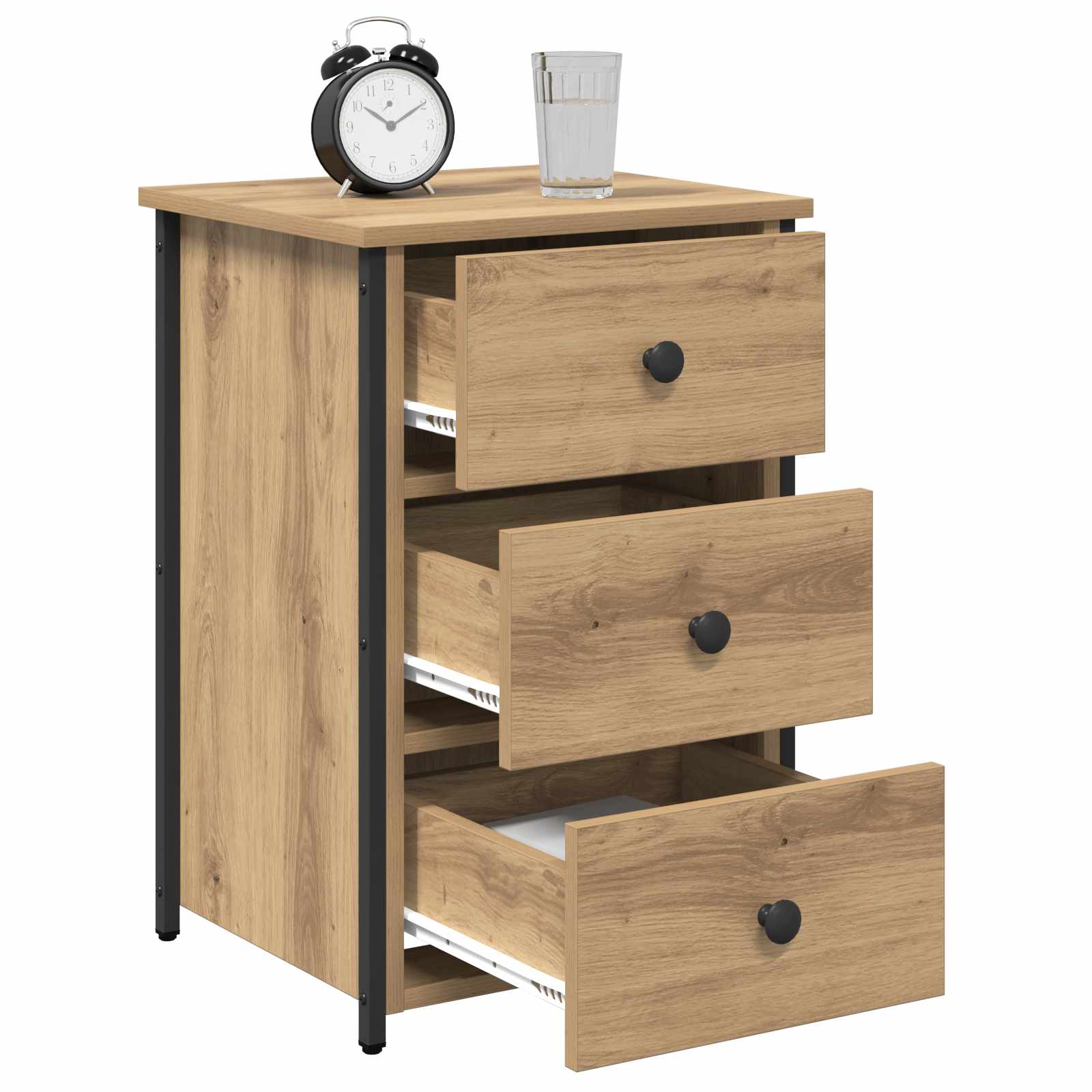 Noćni ormar s ladicama 2 pcs Smeđa 40 x 36 x 60 cm