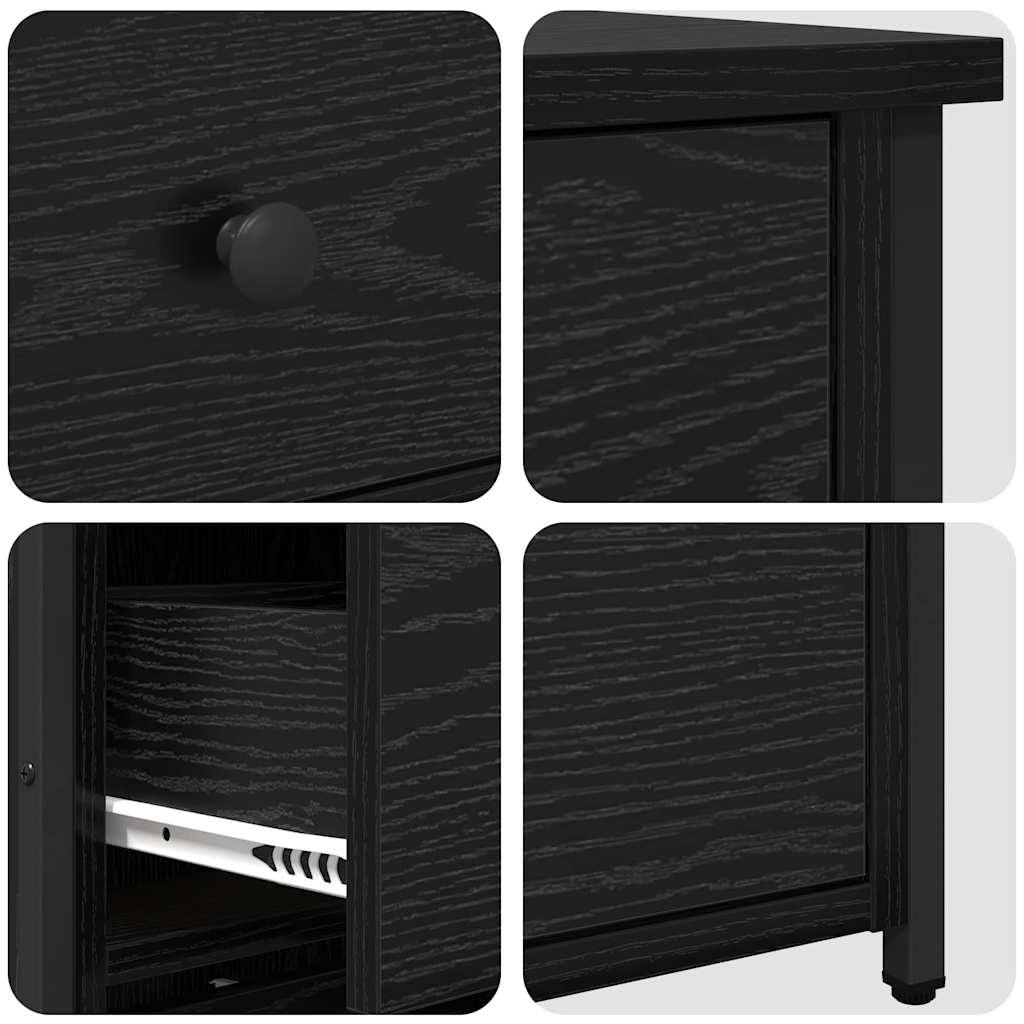 Noćni ormar s ladicama 2 pcs Crni hrast 40 x 36 x 60 cm