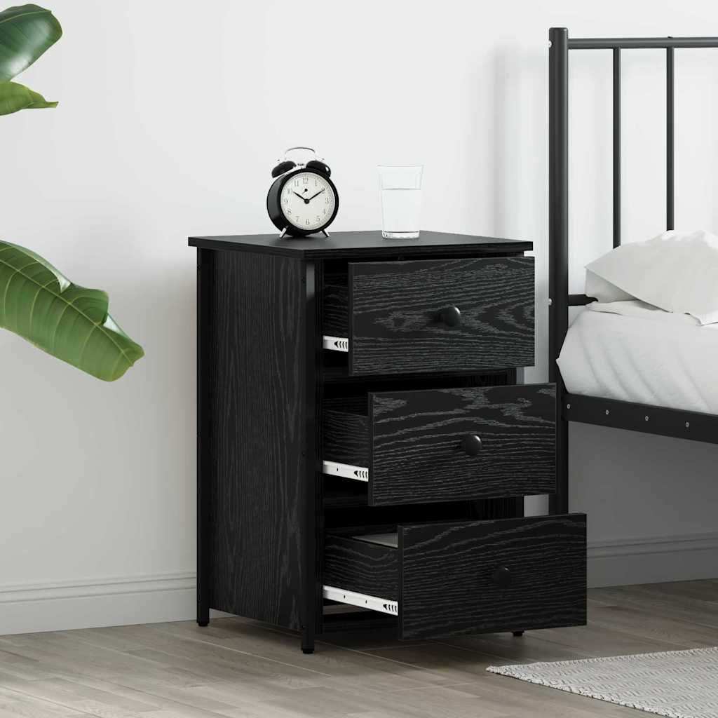 Noćni ormar s ladicama 2 pcs Crni hrast 40 x 36 x 60 cm