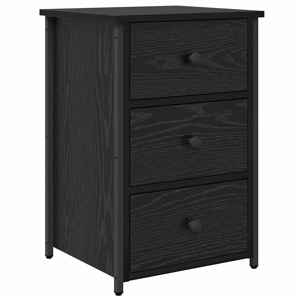 Noćni ormar s ladicama 2 pcs Crni hrast 40 x 36 x 60 cm