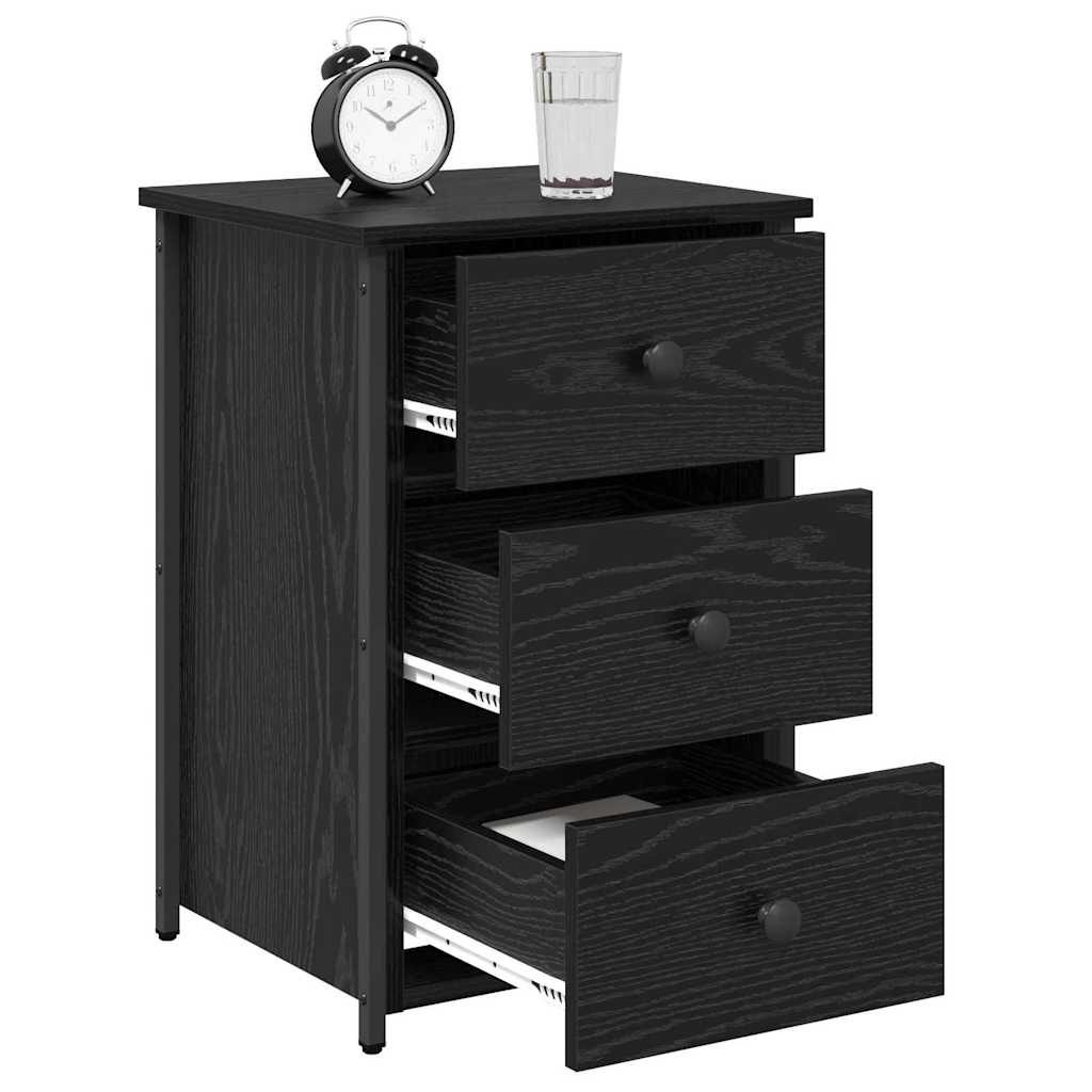 Noćni ormar s ladicama 2 pcs Crni hrast 40 x 36 x 60 cm