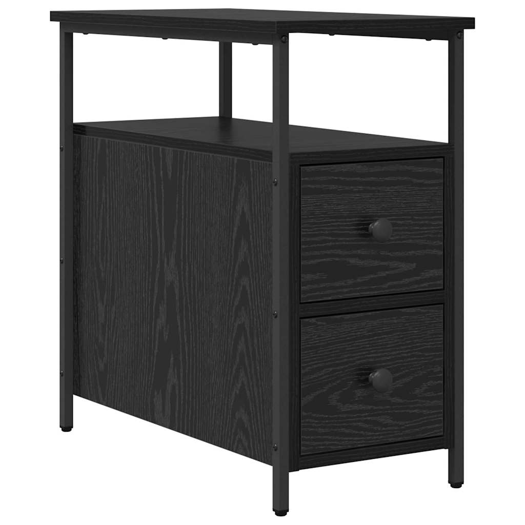 Noćni ormar 2 pcs Crni hrast 30 x 60 x 60 cm Konstruirano drvo