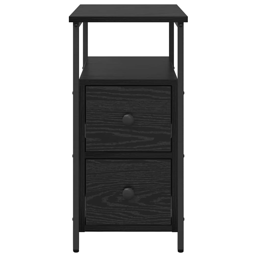 Noćni ormar 2 pcs Crni hrast 30 x 60 x 60 cm Konstruirano drvo