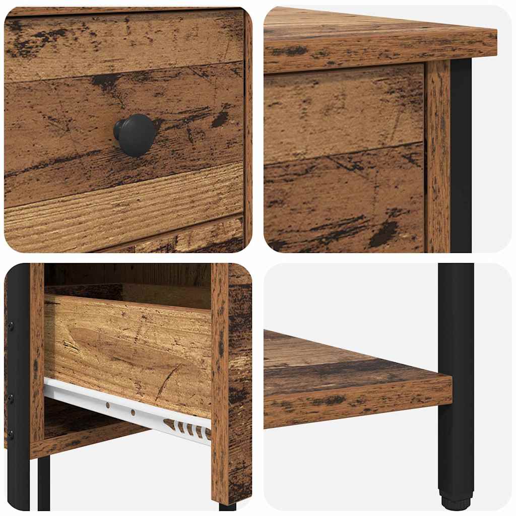 Noćni ormar 2 pcs Staro drvo 32 x 42 x 70 cm Konstruirano drvo