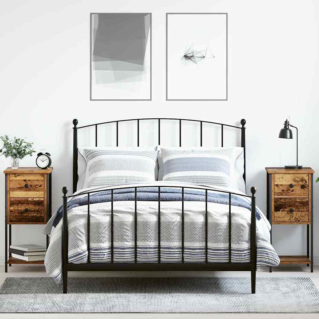 Noćni ormar 2 pcs Staro drvo 32 x 42 x 70 cm Konstruirano drvo