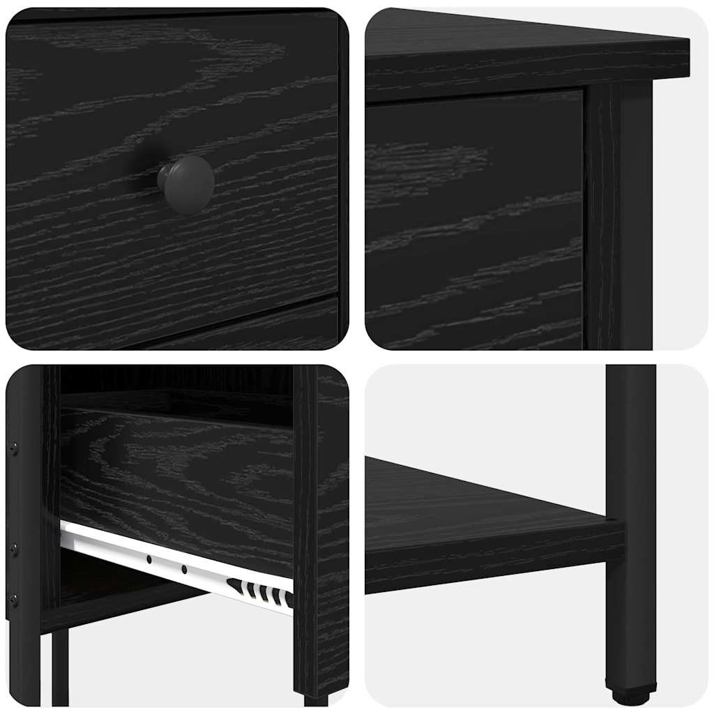Noćni ormar Crni hrast 32 x 42 x 70 cm Konstruirano drvo