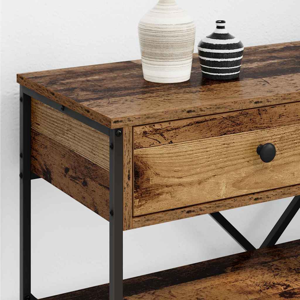 Konzolna stolica s ladicama Smeđa 100 x 34,5 x 75 cm boja drva