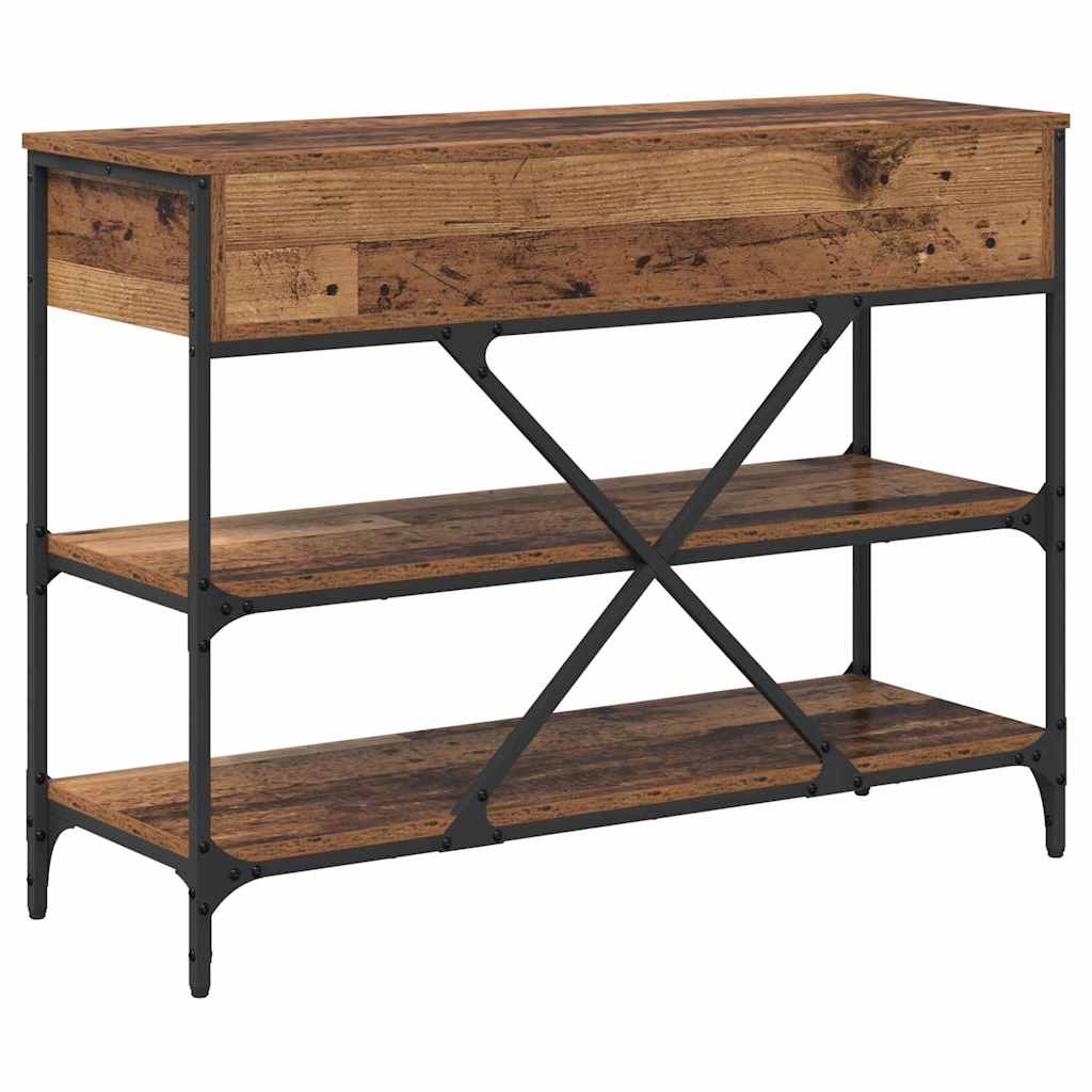 Konzolna stolica s ladicama Smeđa 100 x 34,5 x 75 cm boja drva