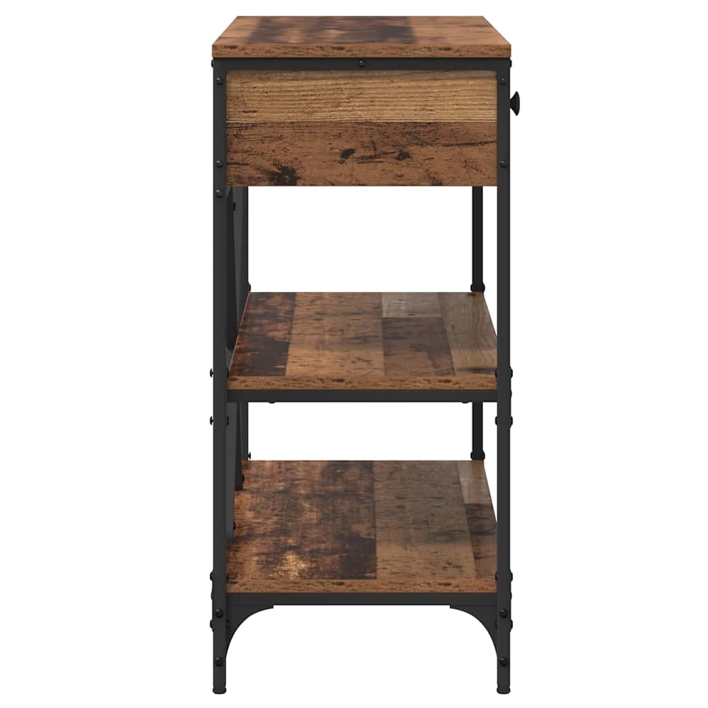 Konzolna stolica s ladicama Smeđa 100 x 34,5 x 75 cm boja drva