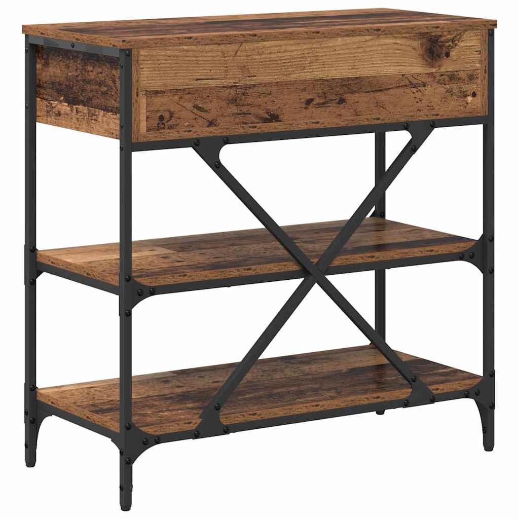 Konzolna stolica s ladicama Smeđa 75 x 34,5 x 75 cm boja drva