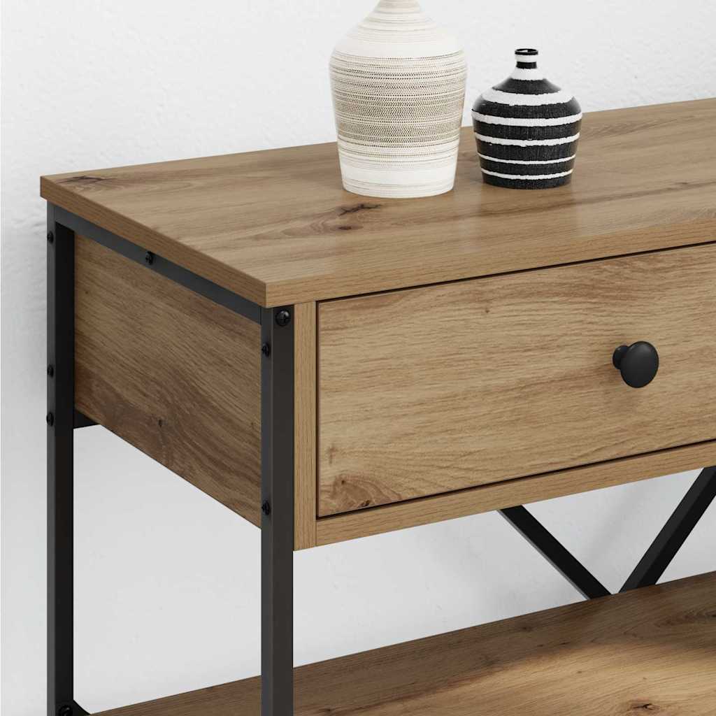 Konzolna stolica s ladicama Smeđa 75 x 34,5 x 75 cm boja drva