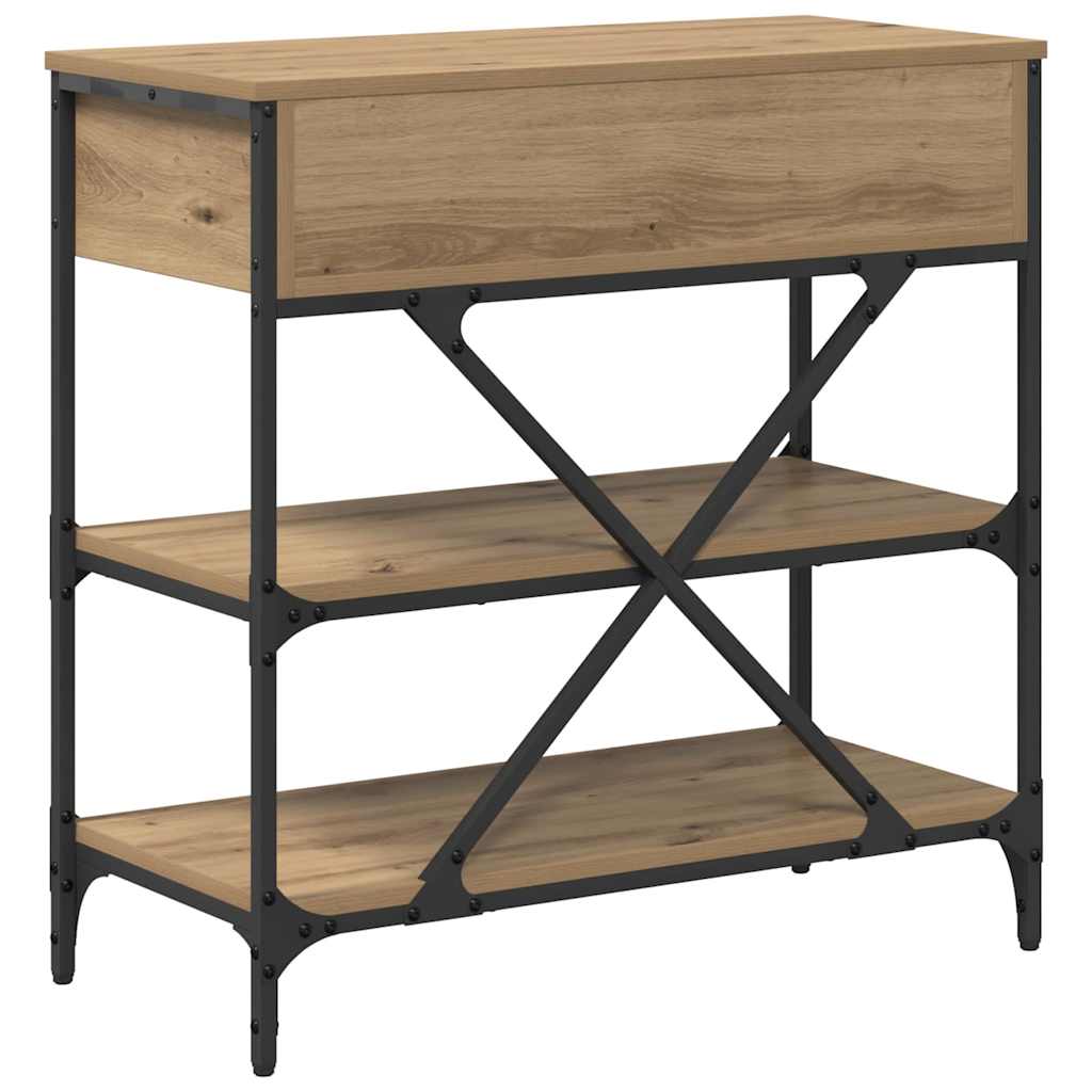 Konzolna stolica s ladicama Smeđa 75 x 34,5 x 75 cm boja drva