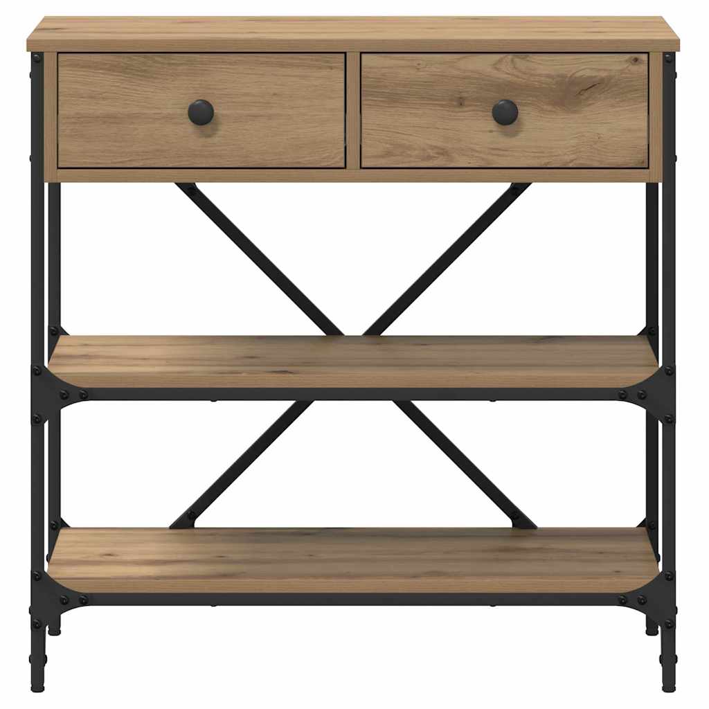 Konzolna stolica s ladicama Smeđa 75 x 34,5 x 75 cm boja drva