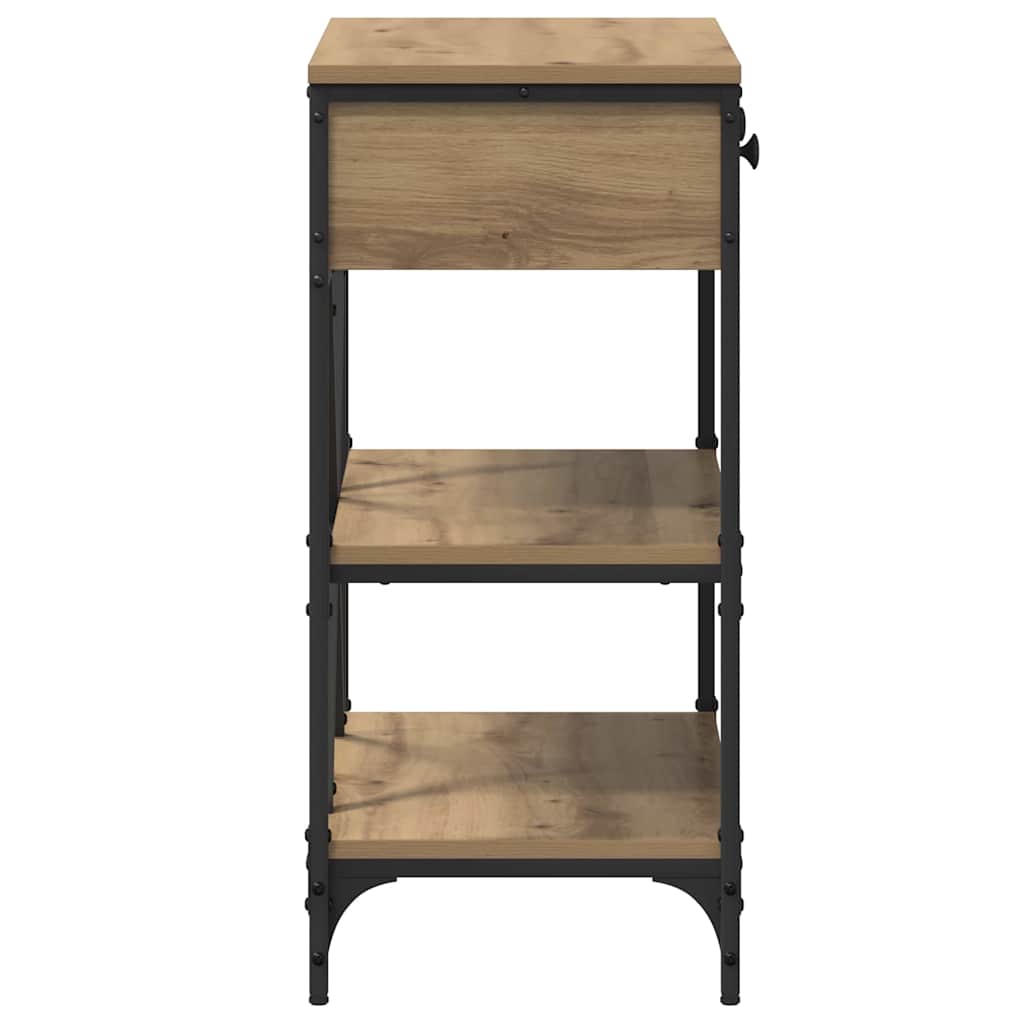 Konzolna stolica s ladicama Smeđa 75 x 34,5 x 75 cm boja drva