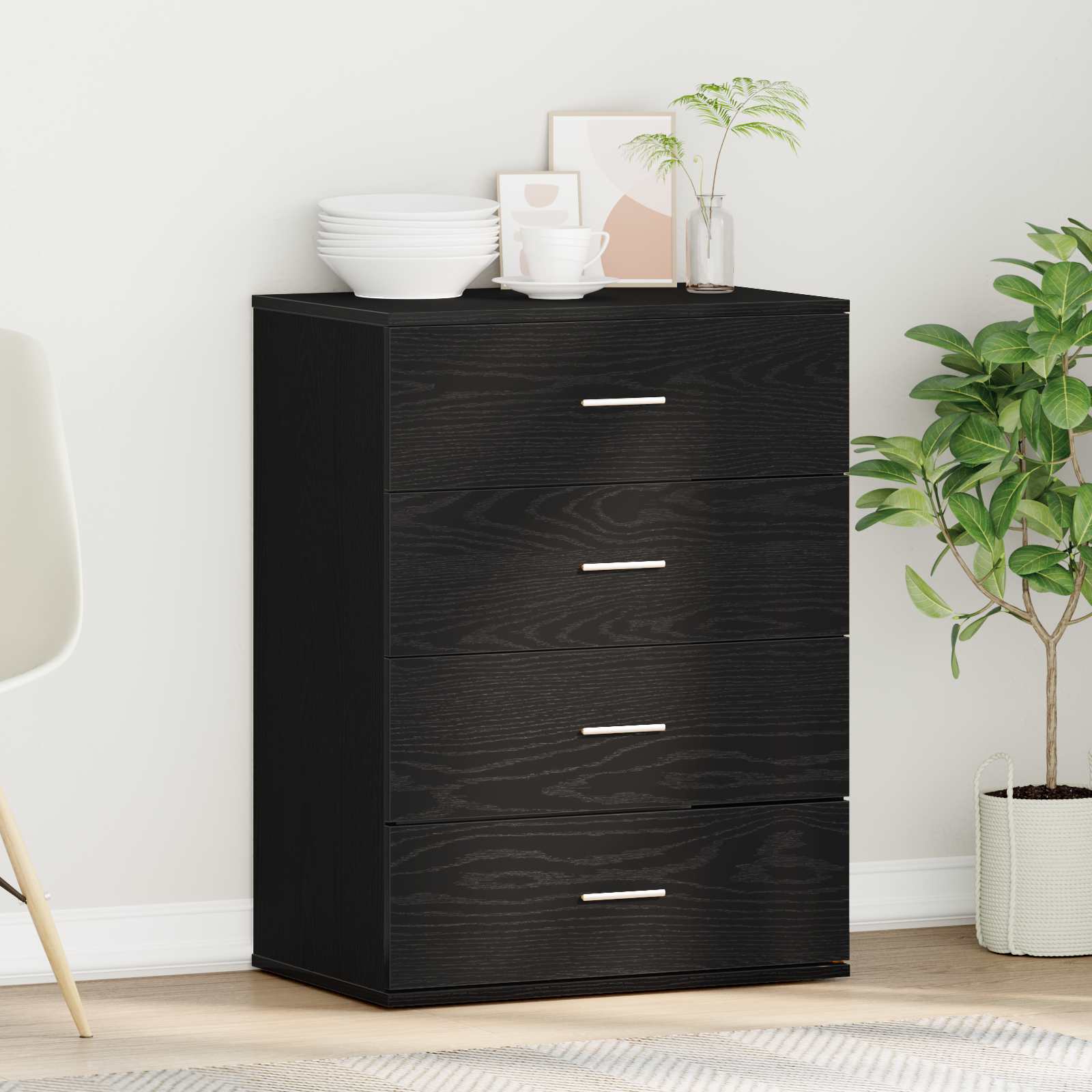 Kreveta s ladicama Crni hrast 60 x 39 x 80 cm Konstruirano drvo
