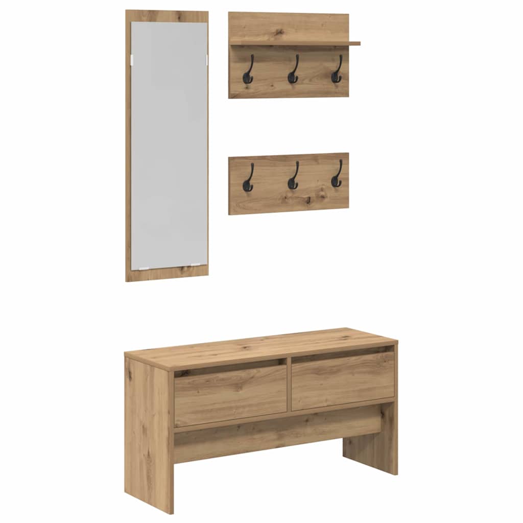 Set namještaja za predsoblje 4 pcs Umjetnička hrastovina