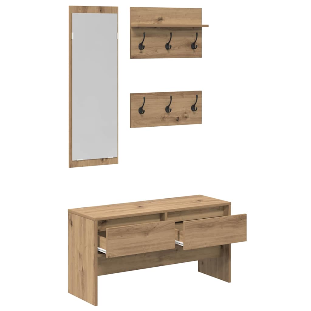 Set namještaja za predsoblje 4 pcs Umjetnička hrastovina