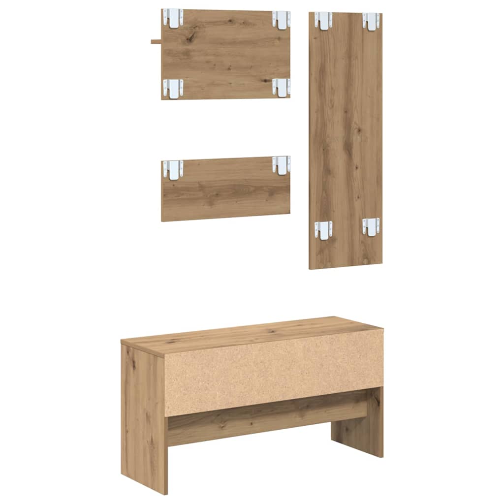 Set namještaja za predsoblje 4 pcs Umjetnička hrastovina