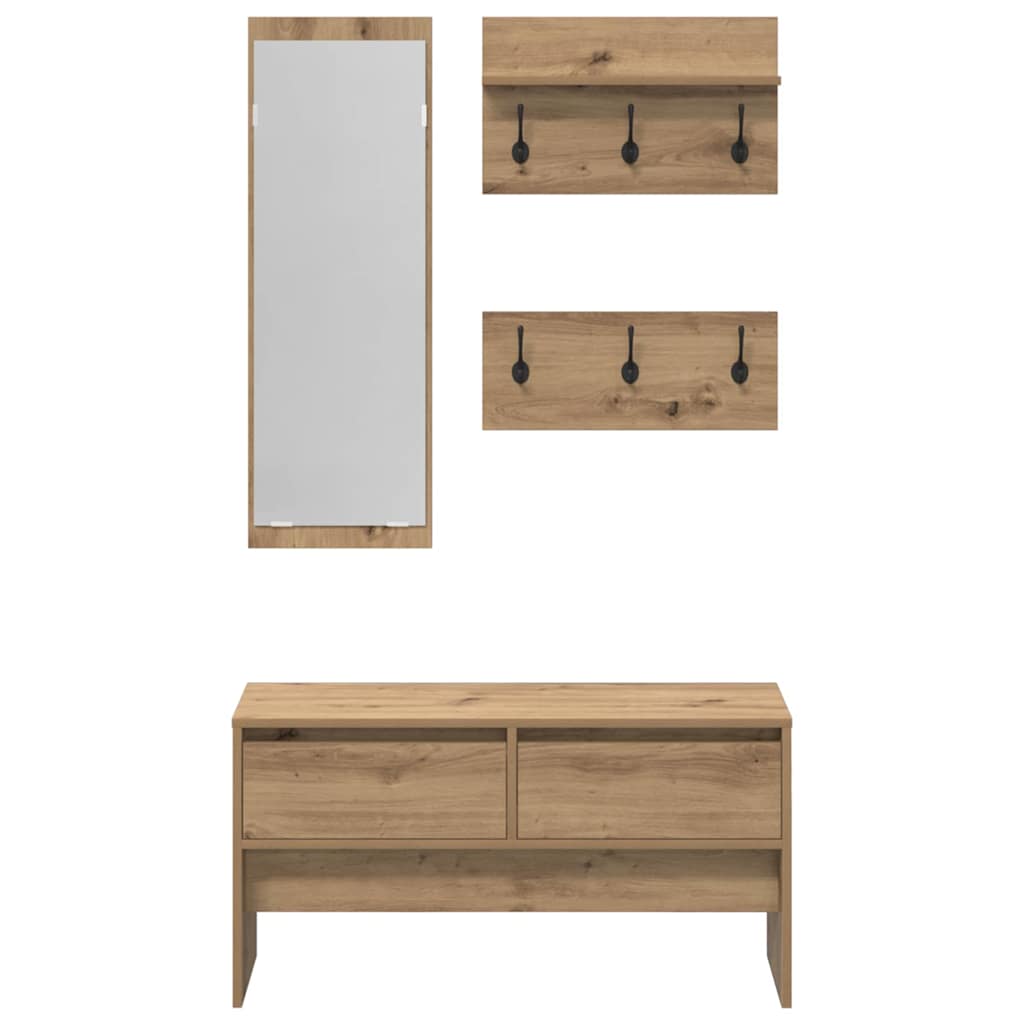 Set namještaja za predsoblje 4 pcs Umjetnička hrastovina