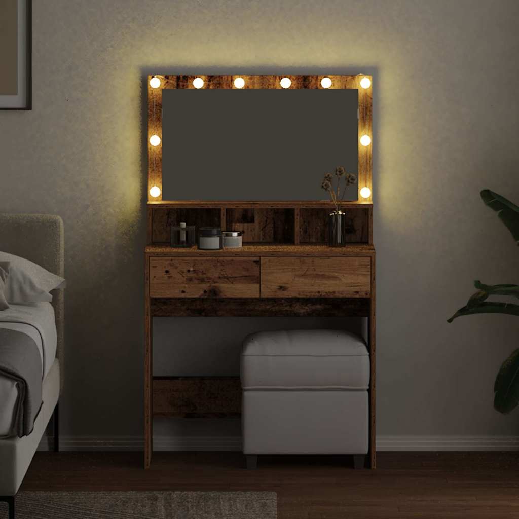 Toaletni stol Staro drvo 80 x 41 x 134,5 cm Konstruirano drvo