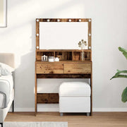 Toaletni stol Staro drvo 80 x 41 x 134,5 cm Konstruirano drvo