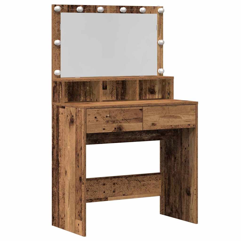 Toaletni stol Staro drvo 80 x 41 x 134,5 cm Konstruirano drvo