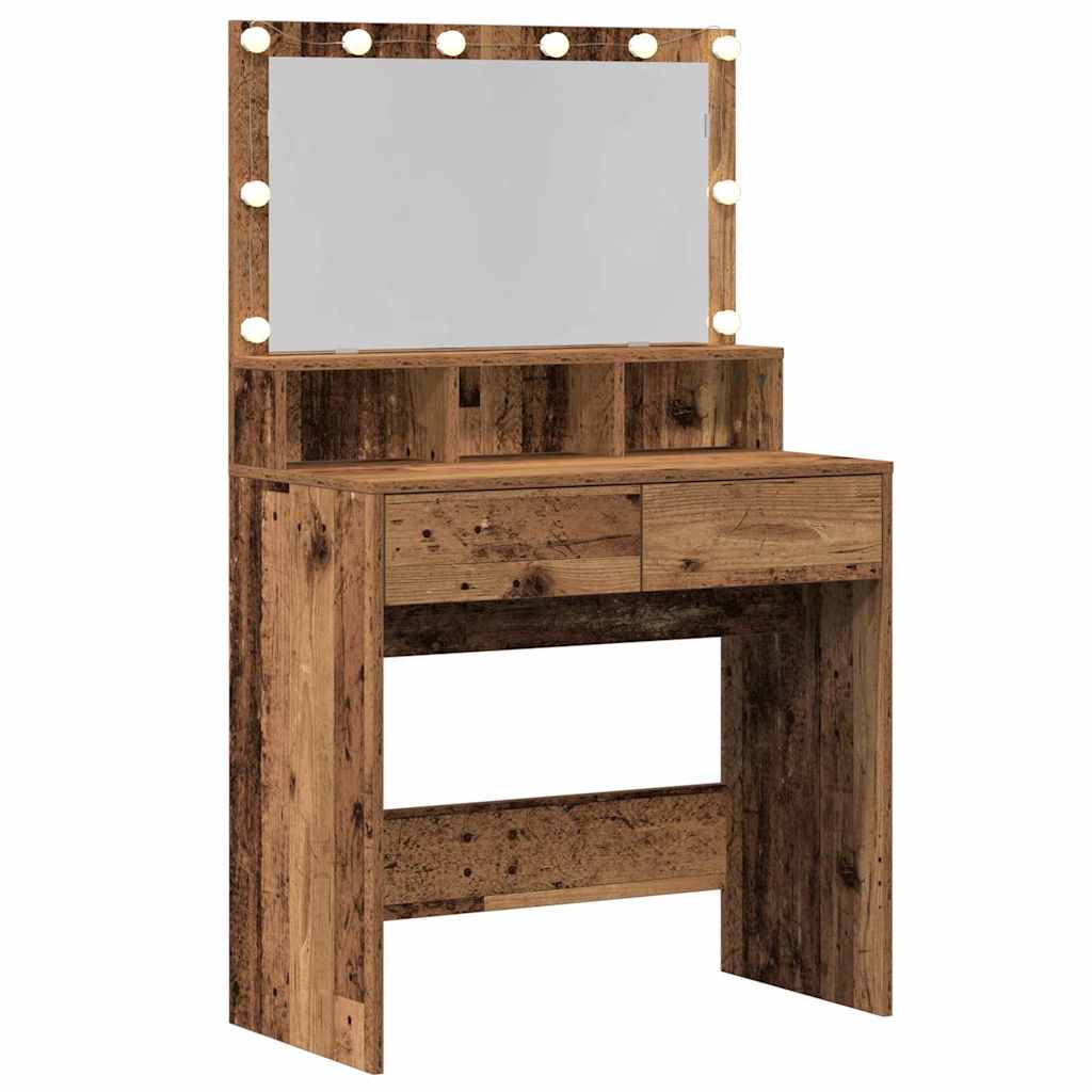 Toaletni stol Staro drvo 80 x 41 x 134,5 cm Konstruirano drvo