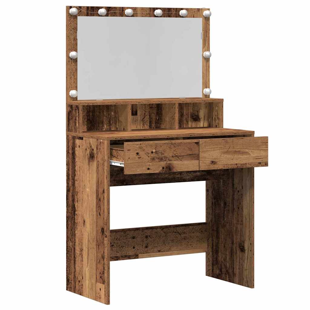 Toaletni stol Staro drvo 80 x 41 x 134,5 cm Konstruirano drvo