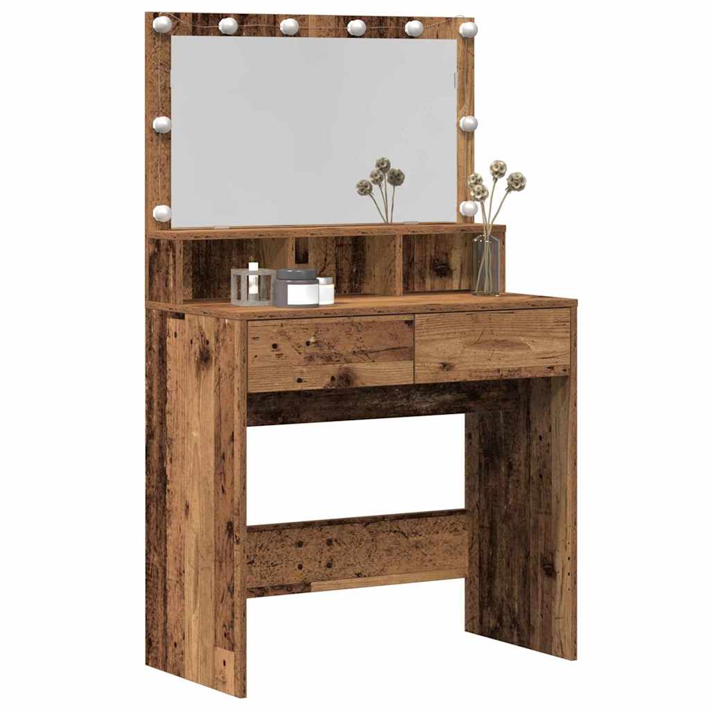 Toaletni stol Staro drvo 80 x 41 x 134,5 cm Konstruirano drvo