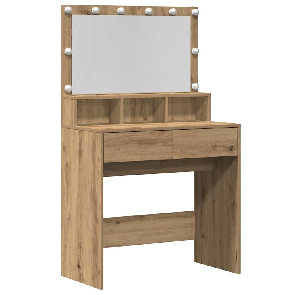 Toaletni stol s ladicama Umjetnički hrast 80 x 41 x 134,5 cm