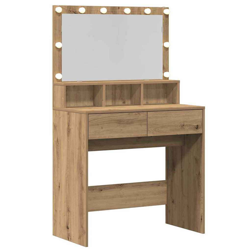 Toaletni stol s ladicama Umjetnički hrast 80 x 41 x 134,5 cm