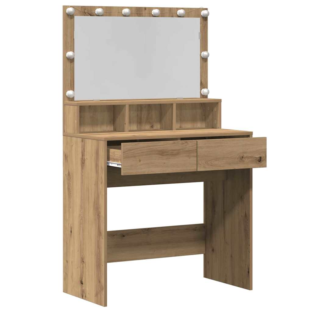 Toaletni stol s ladicama Umjetnički hrast 80 x 41 x 134,5 cm