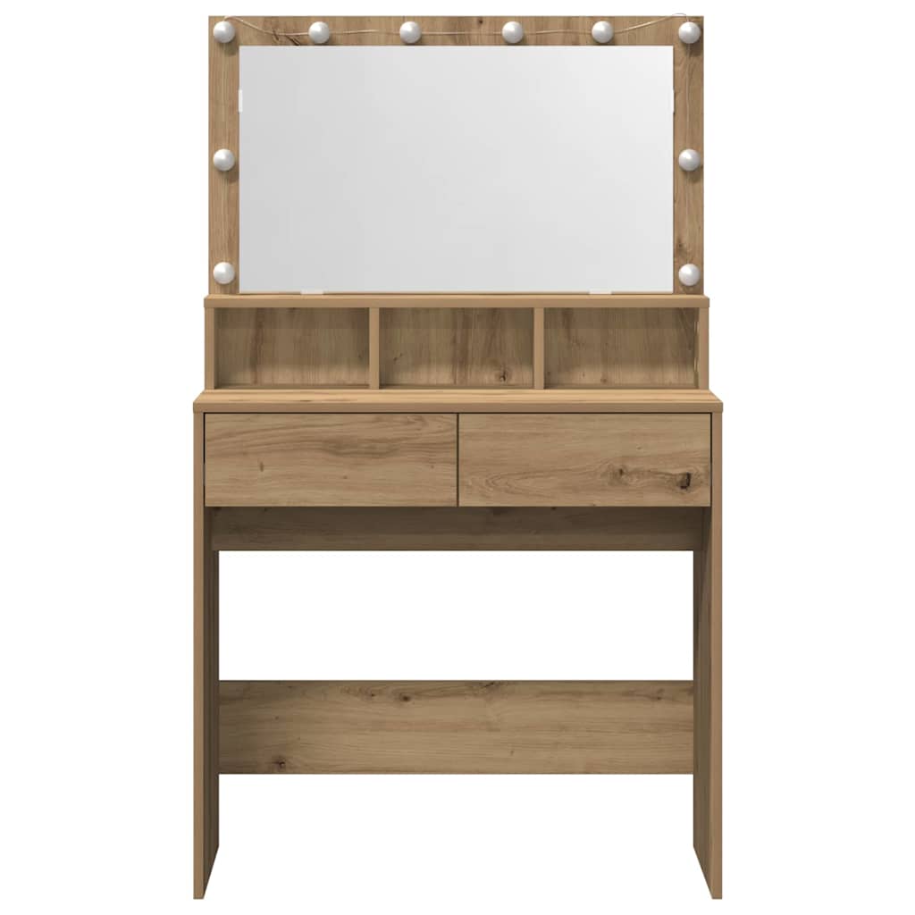 Toaletni stol s ladicama Umjetnički hrast 80 x 41 x 134,5 cm