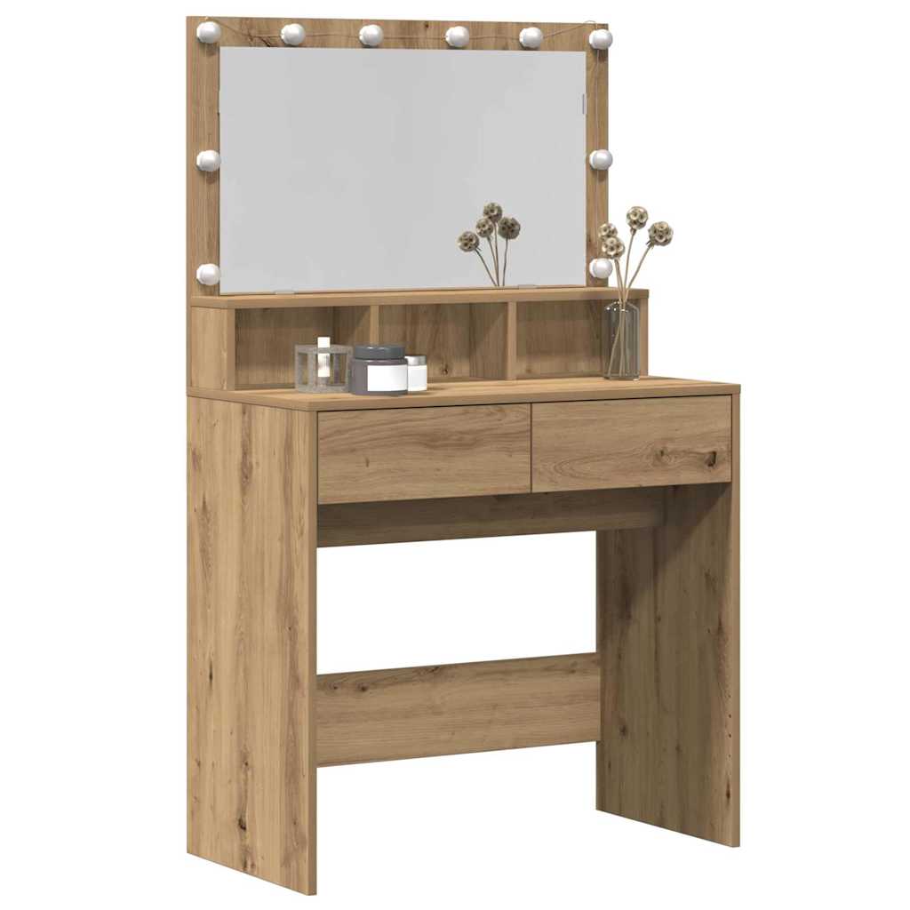 Toaletni stol s ladicama Umjetnički hrast 80 x 41 x 134,5 cm