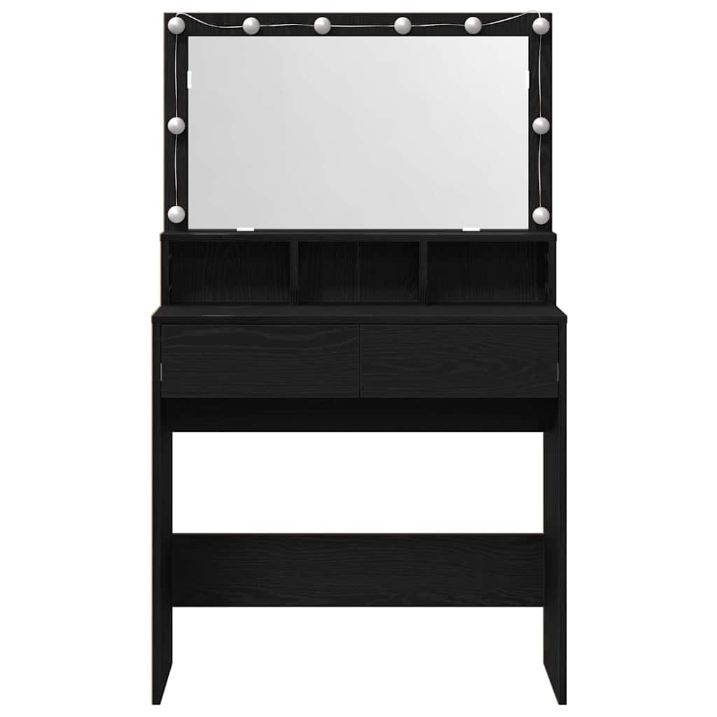 Toaletni stol Crni hrast 80 x 41 x 134,5 cm Konstruirano drvo