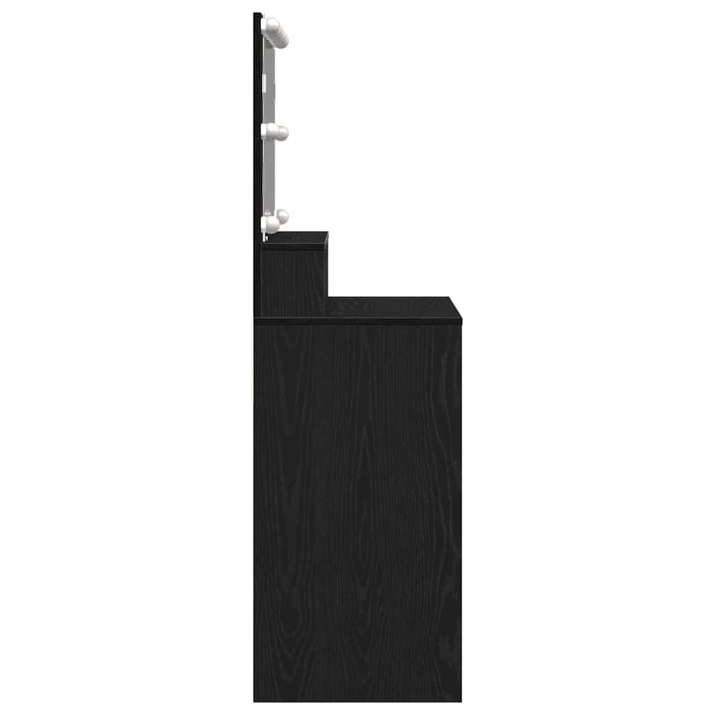 Toaletni stol Crni hrast 80 x 41 x 134,5 cm Konstruirano drvo