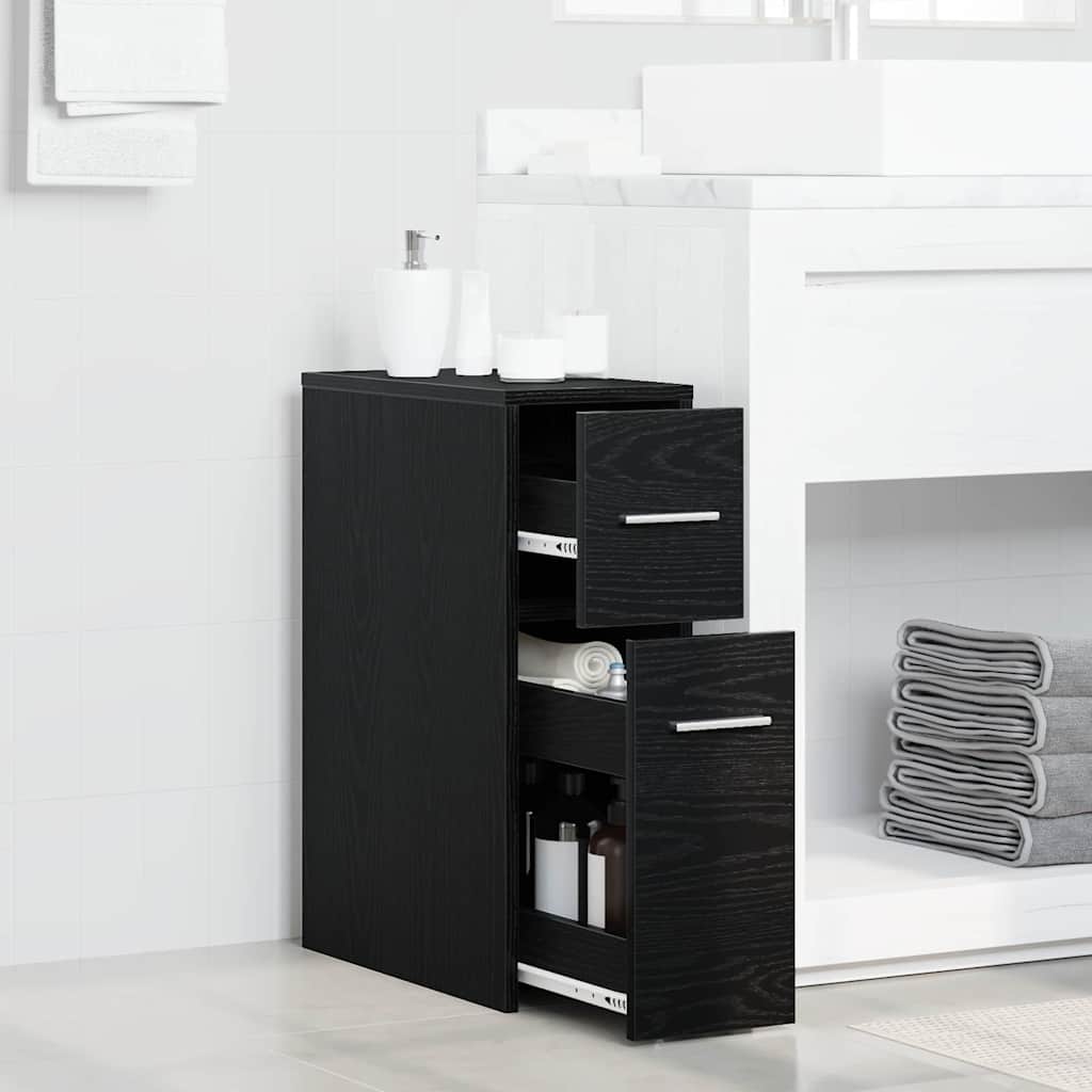 Set namještaja za kupaonicu Zidne Crni hrast 22 x 44 x 61.5 cm