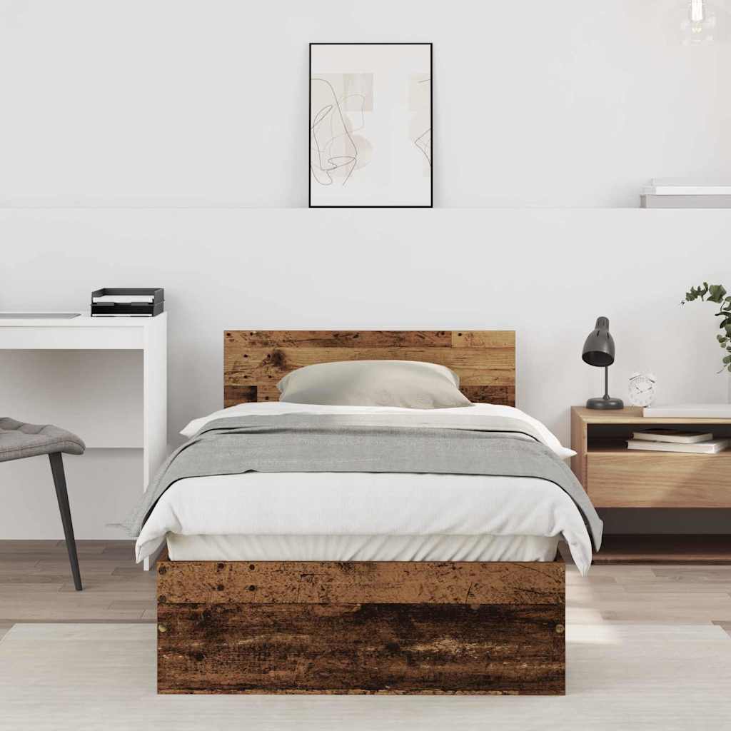 Krevetna konstrukcija Staro drvo 90 x 200 cm Konstruirano drvo