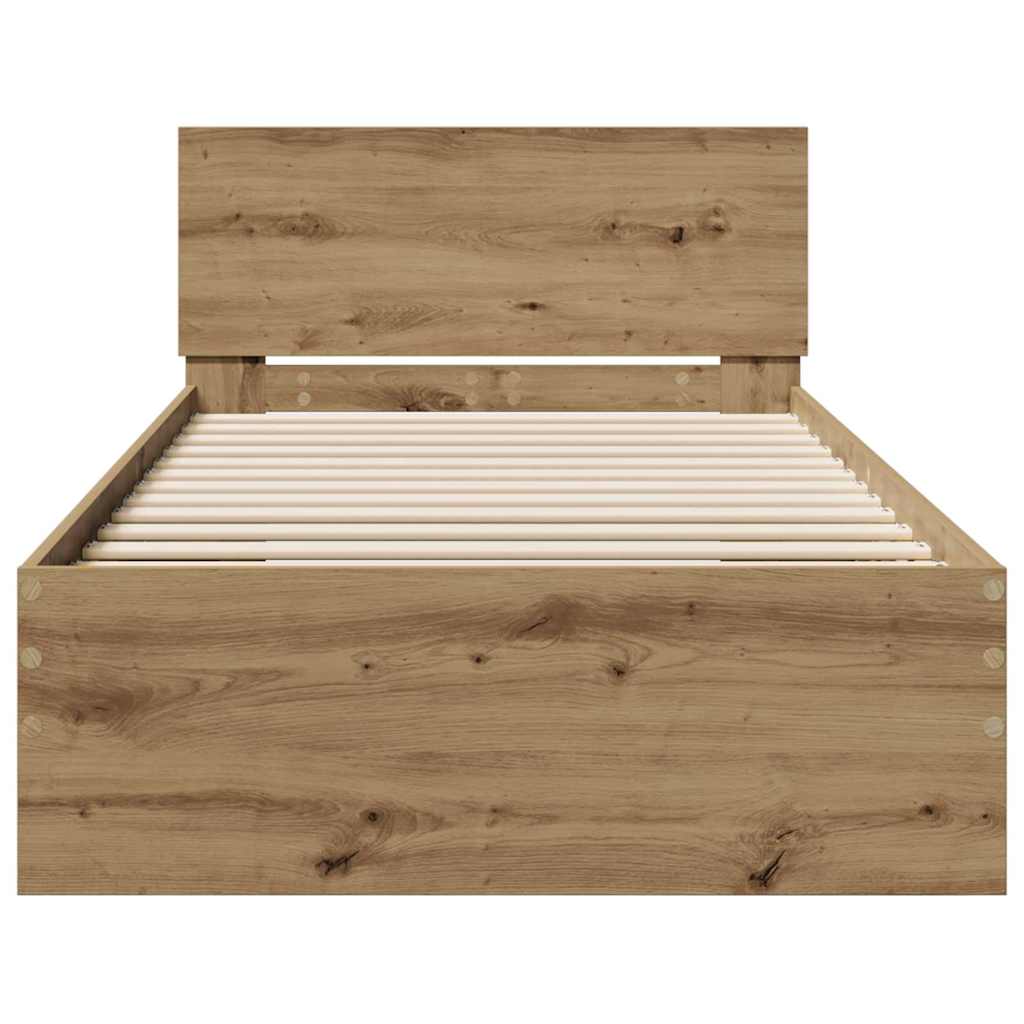 Krevetna konstrukcija Zidne Umjetnički hrast 90 x 200 cm