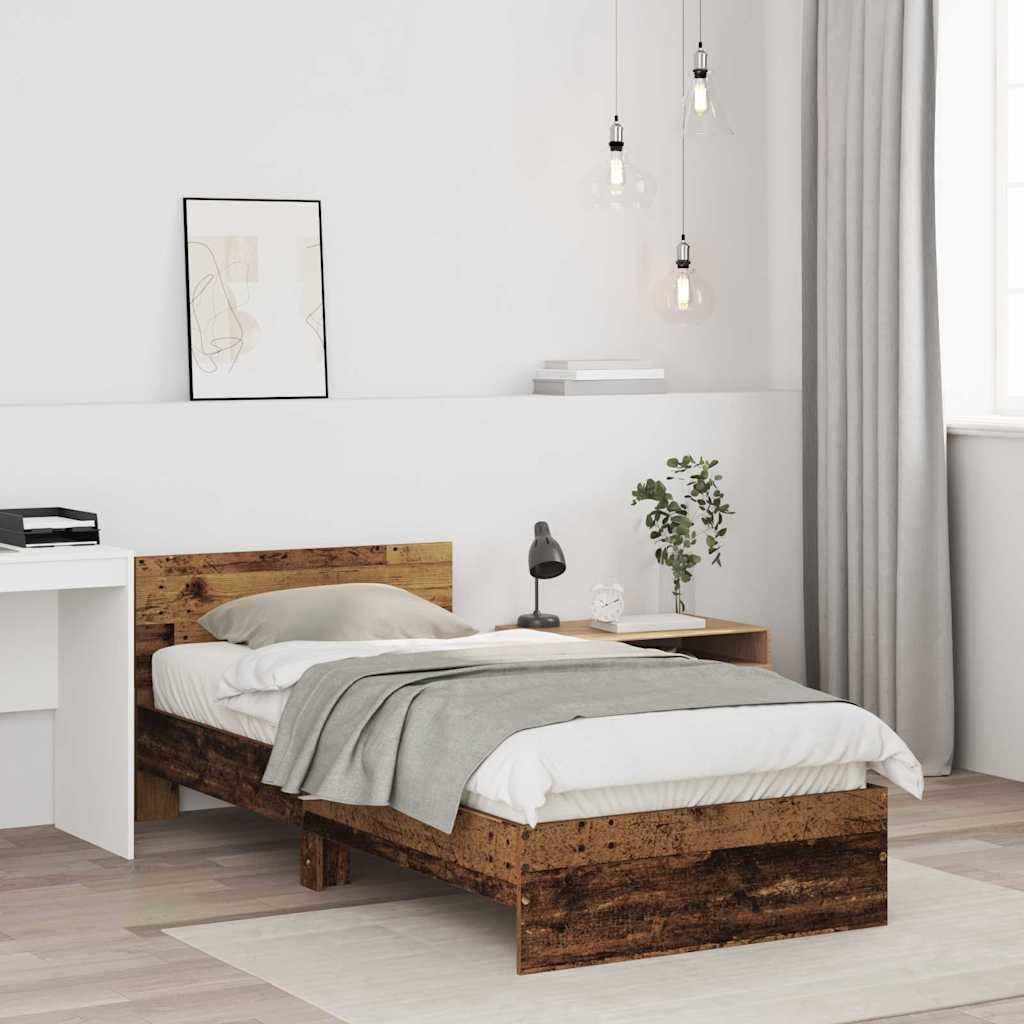 Krevetna konstrukcija Staro drvo 75 x 190 cm Konstruirano drvo